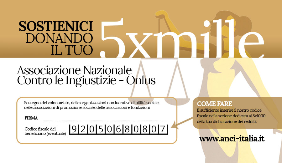 dona il tuo 5x1000 ad ANCI Italia